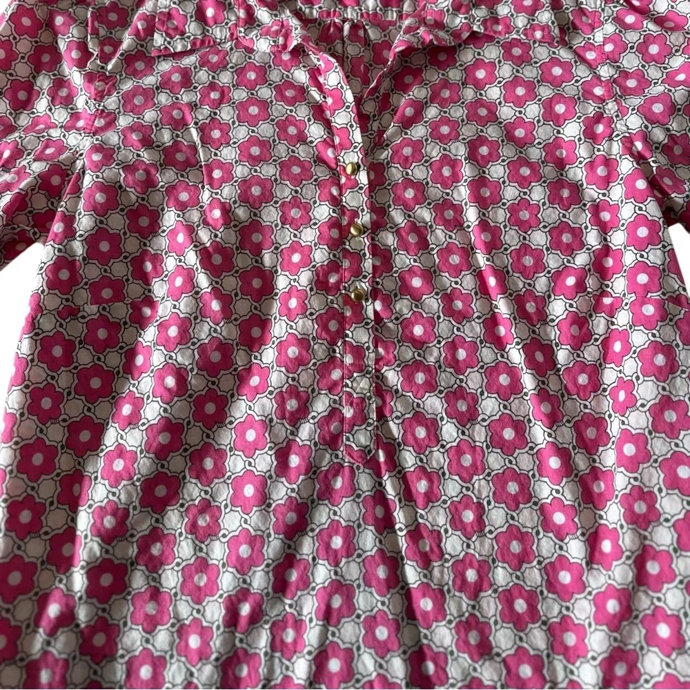 Lilly Pulitzer Pink and White Button-Up Blouse - Picture 6 of 8